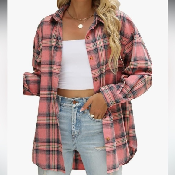 fantaslook Tops - Fantaslook Plus Size Flannel Plaid Shirts for Women
